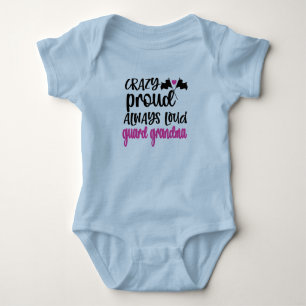Crazy Proud Always Loud Colour Guard Grandma Baby Bodysuit