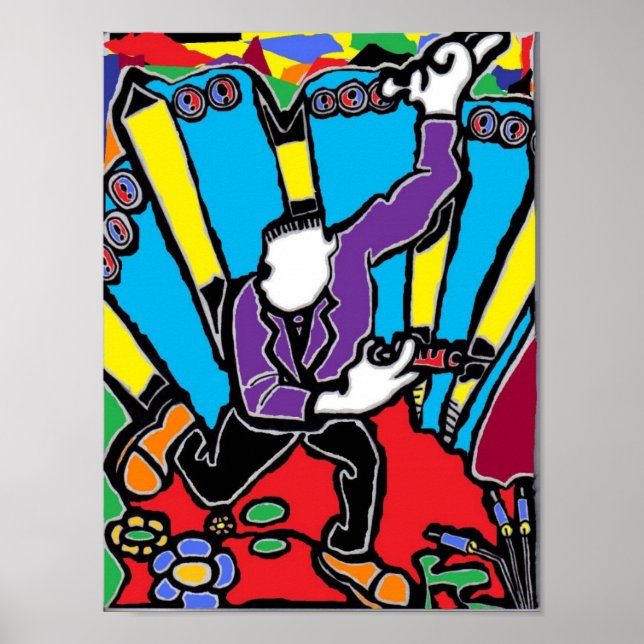 Crazy Psychadelic Colours Poster (Front)