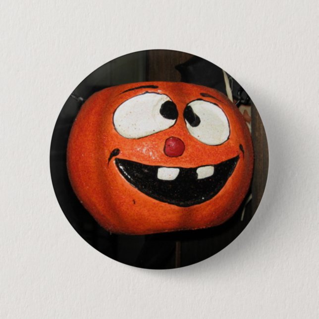 Crazy Pumpkin 6 Cm Round Badge (Front)