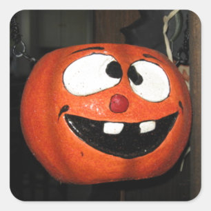 Crazy Pumpkin Square Sticker