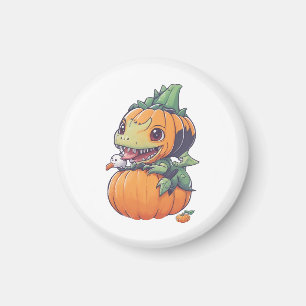crazy pumpkin trying to eat spooky  magnet