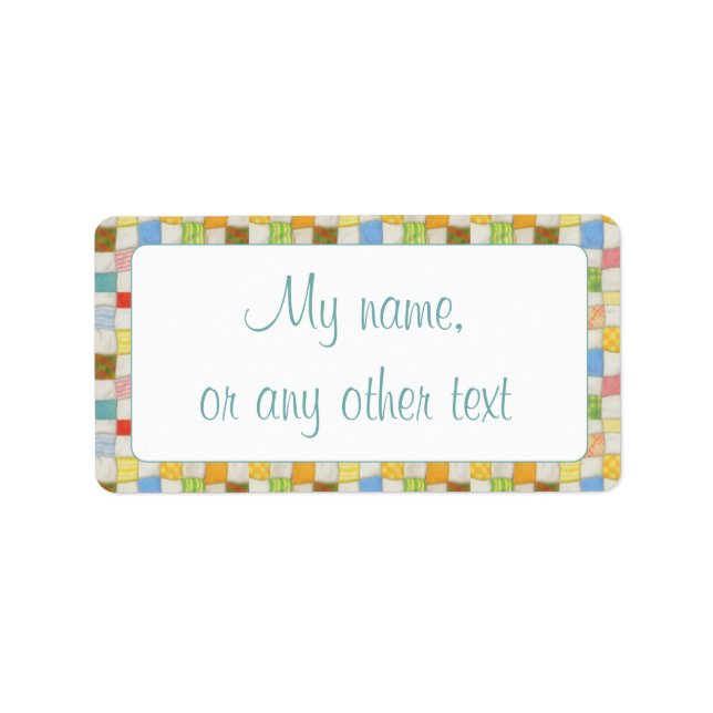 CRAZY QUILT 1.25"x2.375" Labels (Front)