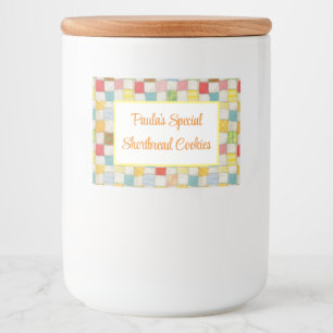 CRAZY QUILT 2"X3" Food Container Label Horizontal