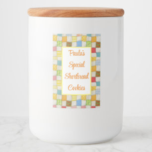 CRAZY QUILT 2"X3" Food Container Label (Vertical)