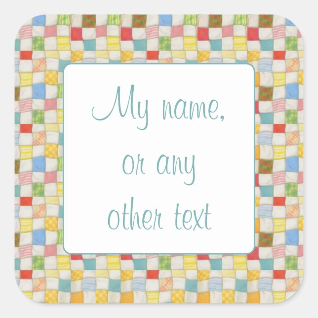 CRAZY QUILT 3" Square Matte Stickers (Front)