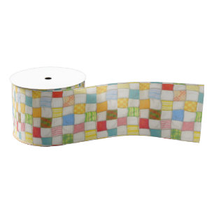 CRAZY QUILT 3" Wide Grosgrain Ribbon