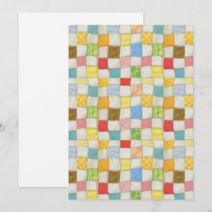 CRAZY QUILT 5x7 Flat Card / Vertical