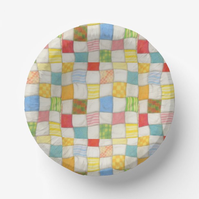 CRAZY QUILT 7" Paper Bowls Plate (Front)