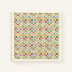 CRAZY QUILT 8.5x8.5 Spiral Notebook / Cream
