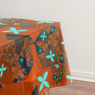 Crazy Quilt Abstract Fractal Design Tablecloth