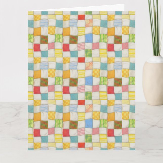 CRAZY QUILT Big Birthday Card  (Front)