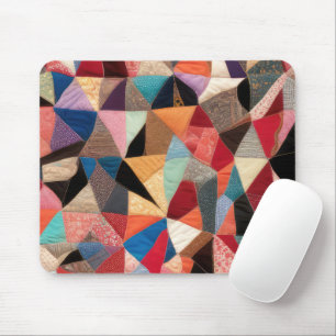 Crazy Quilt Design Mouse Pad