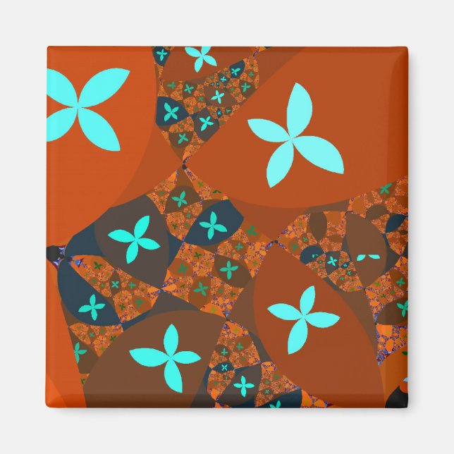 Crazy Quilt - Fractal Abstract Design Magnet (Front)