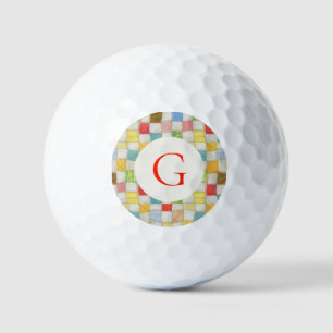 CRAZY QUILT Golf Balls + Initial