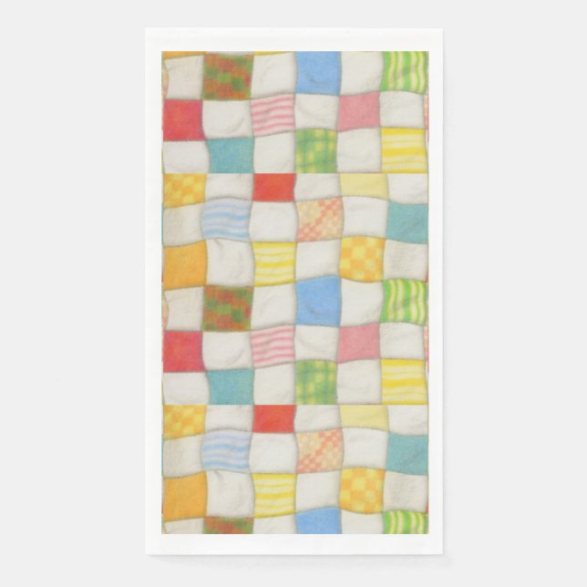 CRAZY QUILT Guest Towel Paper Napkins (Front)
