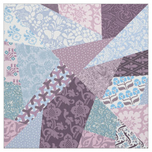 "Crazy Quilt" Imitation Patchwork Fabric