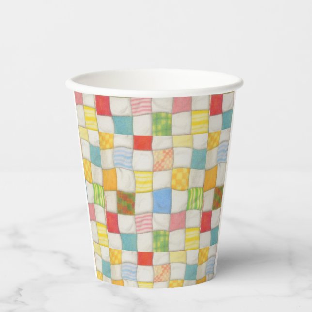 CRAZY QUILT Paper Cups (Front)