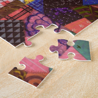 Crazy Quilt Patchwork Quilt Abstract Art Geometric Jigsaw Puzzle