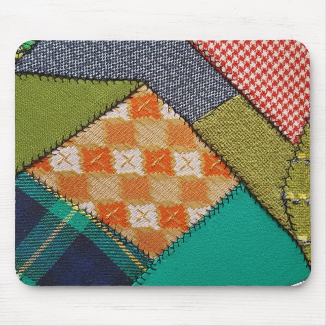 crazy quilt pattern mouse pad (Front)