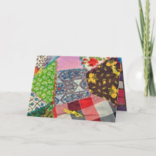 crazy quilt pattern thinking of you card