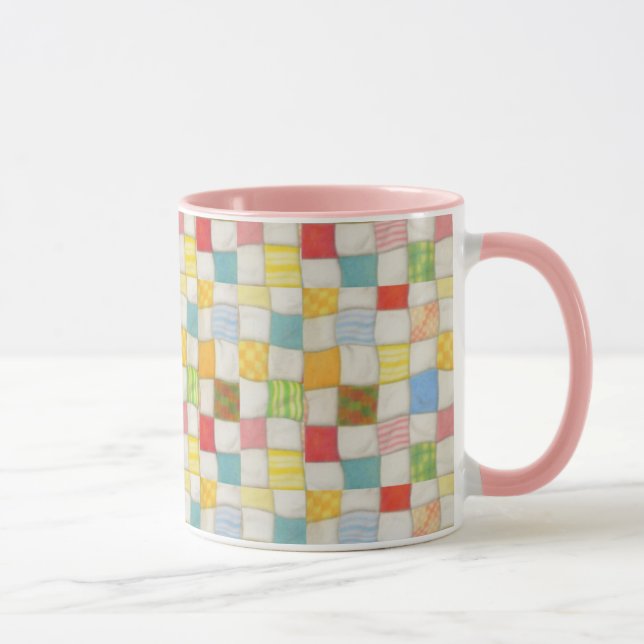 CRAZY QUILT Pink Combo Mug (Right)