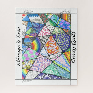 Crazy Quilt Puzzle with art by Menage a Trio