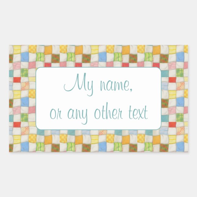 CRAZY QUILT Rectangle Matte Stickers (Front)