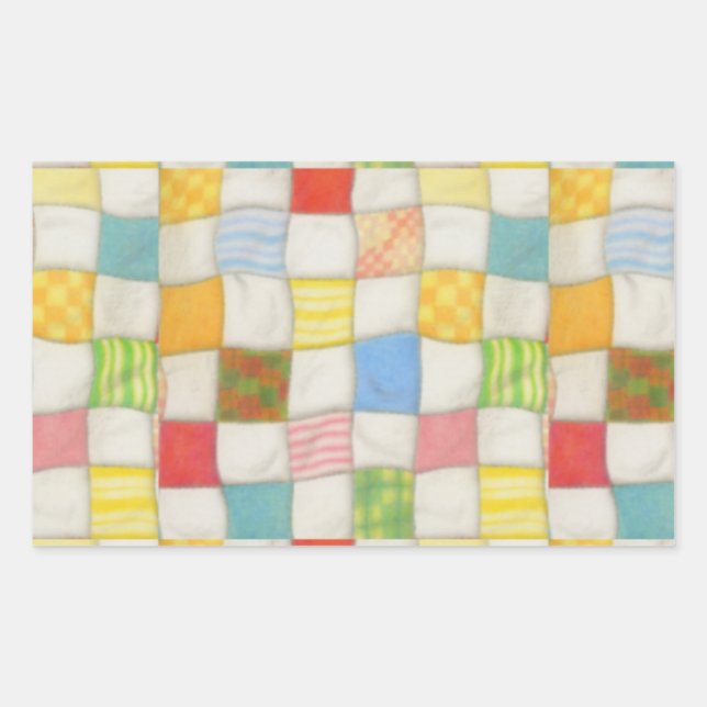 CRAZY QUILT Rectangle Stickers (Front)