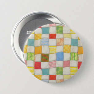 Crazy Quilt Round Button