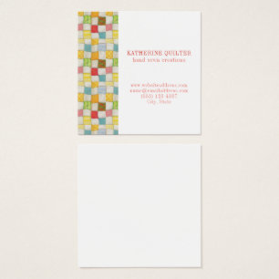CRAZY QUILT Square Business Card IV