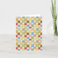 CRAZY QUILT Thank You Note Card