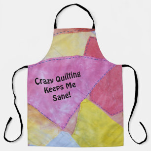 Crazy Quilting All-Over Print Apron