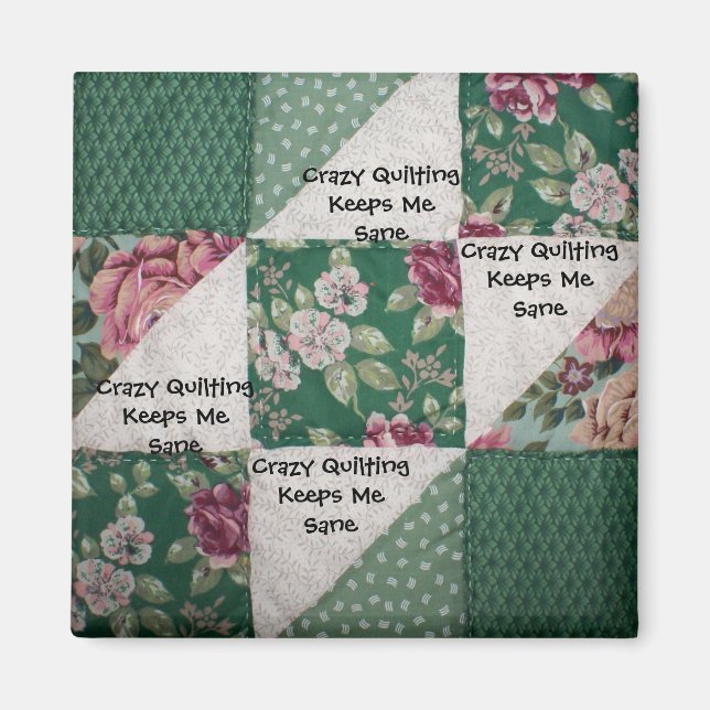 Crazy Quilting Square Magnet (Front)