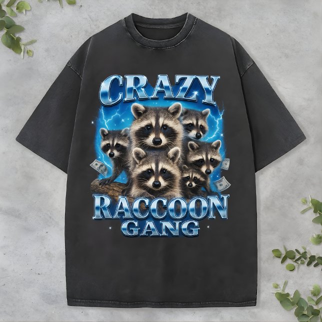 Crazy Raccoon Gang Bootleg Funny Animal Rap Tee (Creator Uploaded)