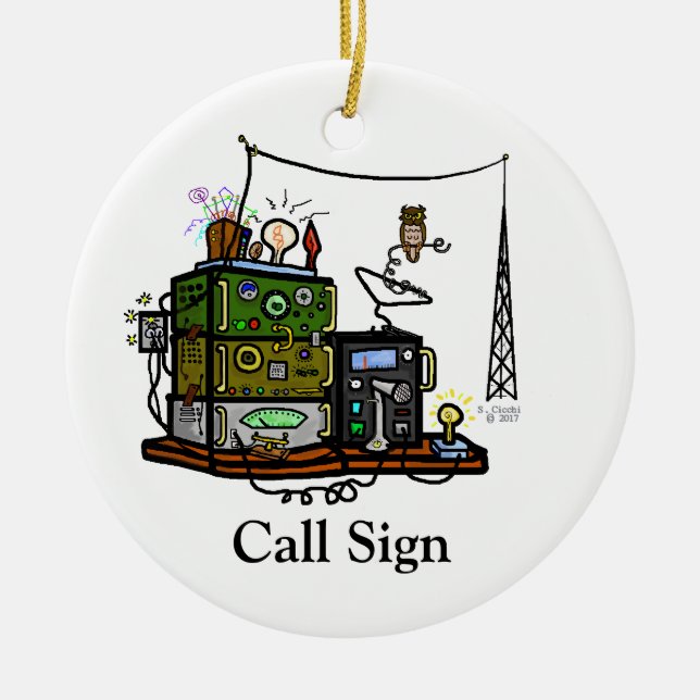 Crazy Radios and Owl Ornament to Customise (Front)