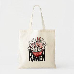 Crazy Ramen Noodle Zombie Design Tote Bag