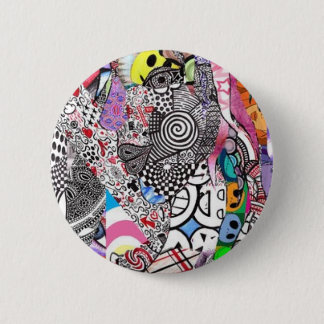 crazy randomness 6 cm round badge
