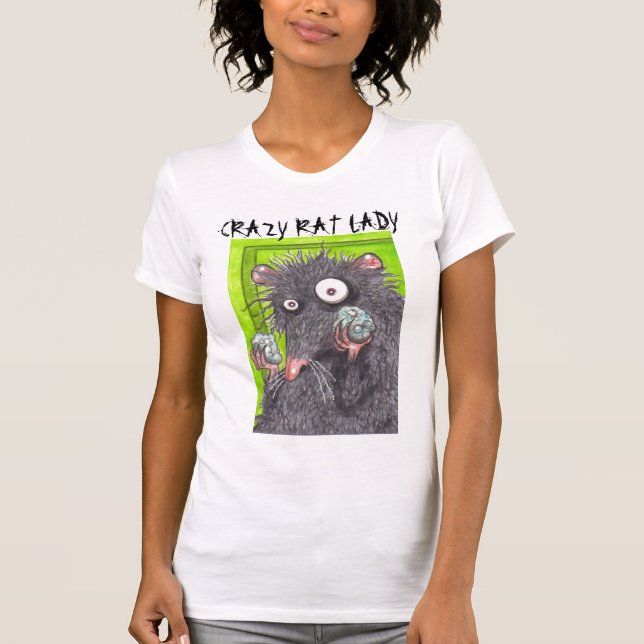 CRAZY RAT LADY FUNNY RATS T-Shirt (Front)