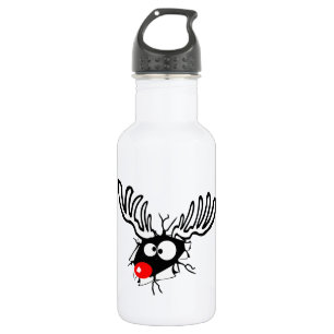Crazy Red Nosed Reindeer 532 Ml Water Bottle