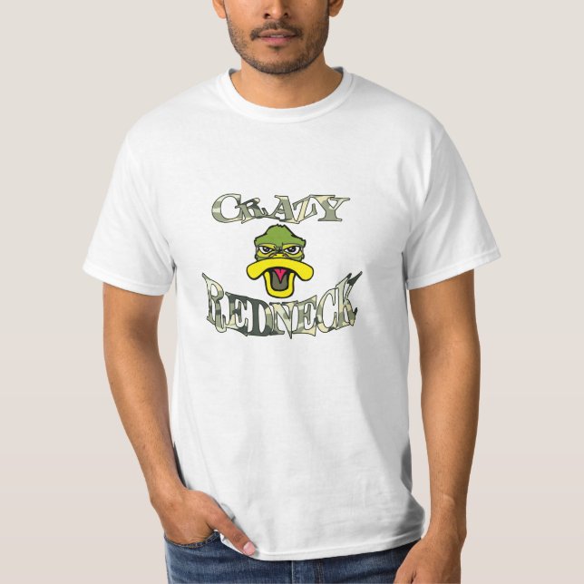 Crazy Redneck Duck Head Camouflage Value T-shirt (Front)