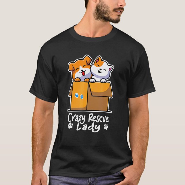 Crazy Rescue Lady Animal  Women T-Shirt (Front)