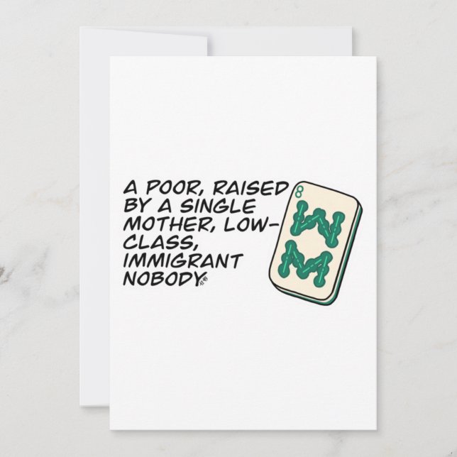 Crazy Rich Asians Mahjong scene quote Classic Invitation (Front)