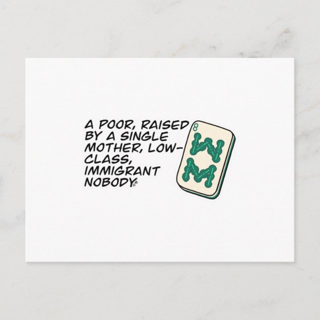 Crazy Rich Asians Mahjong scene quote Classic Postcard (Front)