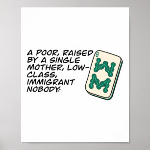 Crazy Rich Asians Mahjong scene quote Classic Poster