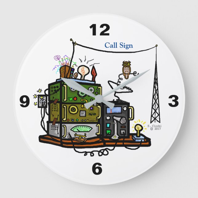Crazy Rigs Wall Clock with Call Sign (Front)