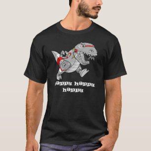 Crazy Robot Dinosaur "Happy" shirt