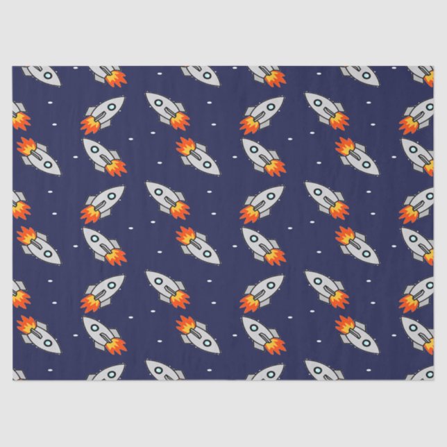 Crazy rockets tissue paper (Front)