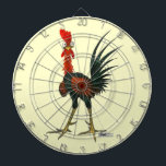 Crazy Rooster Dartboard<br><div class="desc">Poor crazy rooster.  Someone just asked,  for the millionth time,  why he crossed the road.</div>