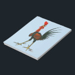 Crazy Rooster Notepad<br><div class="desc">Poor crazy rooster.  Someone just asked,  for the millionth time,  why he crossed the road.</div>