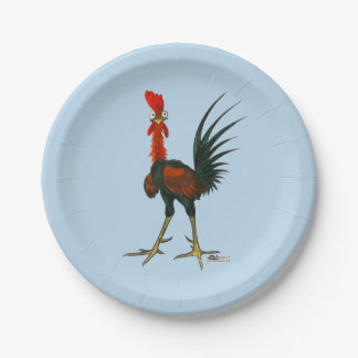 Crazy Rooster Paper Plate